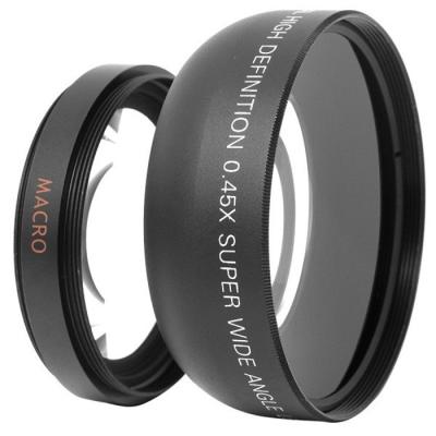 China 2 Elements 2 Part 62mm 0.45x Wide Angle Lens for sale