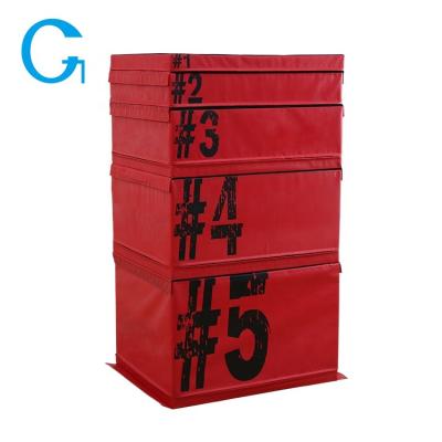 China PU Equipment Gym Foam Leather Plyo Jumping Box for sale