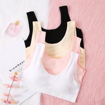 China QUICK DRY In Summer Comfy Printed Toddlers Running 12 Year Cotton Bralette With Padded Breathable Sports Training Bra For Kids for sale