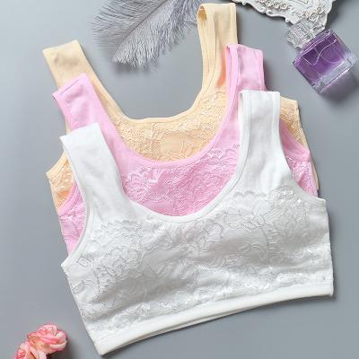 China QUICK DRY Lightly Padded Wireless Cute Girls School Shaping Pure Cotton Kids Invest Singlets Teenager Cloting Underwear And Bra for sale