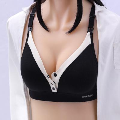 China Menyusui Thin Women's Thin Women's Bra Front Open Removable C Cup Breathable Best Option Maternity Nursing Nursing Bra for sale