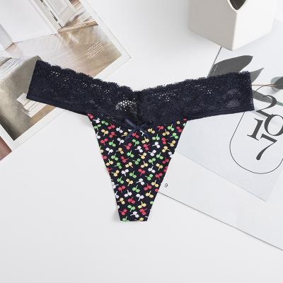 China Lingere Factory Wholesale Cheap Sexy Women Panties G-String Lace Up Sexy Lenceria Spandex Thongs for sale