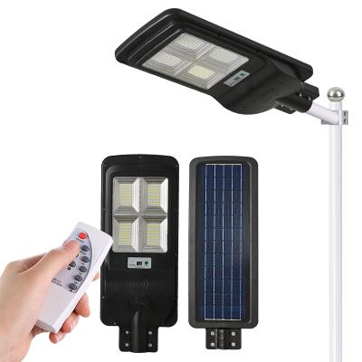 China Smart High Lumen 3000K-6500K Pale Zone All Wattagelight Source Remote Control All In One Solar LED Street Light for sale