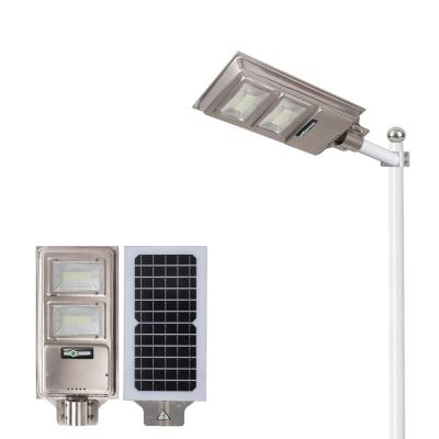 China ip65 remote wirelesscontrol remote waterproof super bright aluminum smart 100 150W outdoor led solar street light for sale