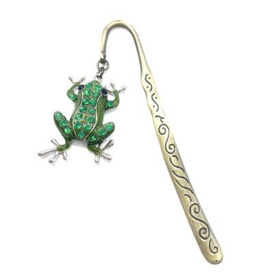 China Custom Logo Book Marker Premium Book Marker High Quality Metal Shape Europe Frog Metal Marker for sale