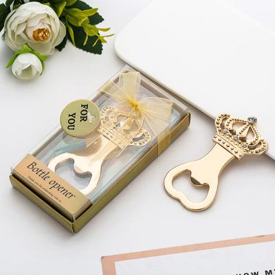 China Wedding Crown Beer Bottle Opener Metal Alloy Wine Bottle Opener Opener For Party Decoration Gifts for sale