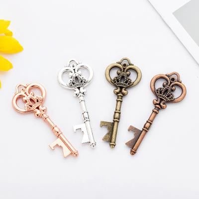 China Key Shape Zinc Alloy Metal Bottle Opener Key Chain Opener Wine Beer Bottle Opener for sale