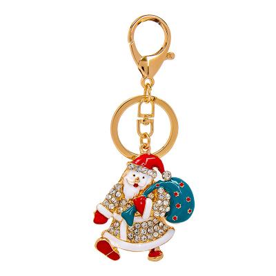 China Santa Claus Christmas Gift Metal Key Chain Santa Style Key Chain High Quality Zinc Alloy Key Chain for sale