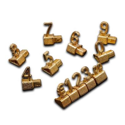 China Shop Custom Gold Metal Jewelry Silver Bronze Bronze Price Tag Shows Cubes Currency Symbol Dollar Pound Wholesale Euro for sale