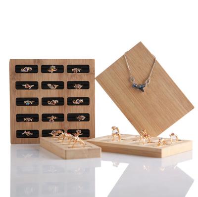 China Simple Modern Wholesale Wooden Jewelry Trays Display Set Ring Dish Earring Necklace Bracelets Jewelry Trays Display Rack For Jewelry for sale