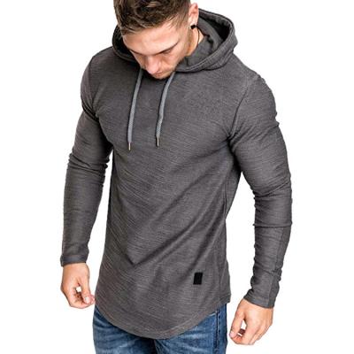 China Breathable Athletic Thin Fit Hoodie Fleece Pullover Sports Blank Sweatshirt Plus Size Mens Hoodies Shape Gym Hoodie for sale