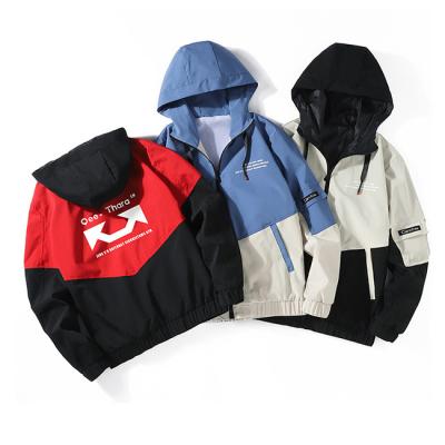 China Windproof Custom Design Mens Nylon Half-zip Pullover Anorak Jacket for sale