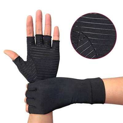 China Full Finger Gloves / Half Finger Copper Hands Latest Anti Arthritis Gloves for sale