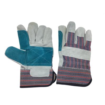 China Double Palm / Full Palm / Connected Palm Wholes Lower Prices Men Working Leather Hand Gloves Safety for sale