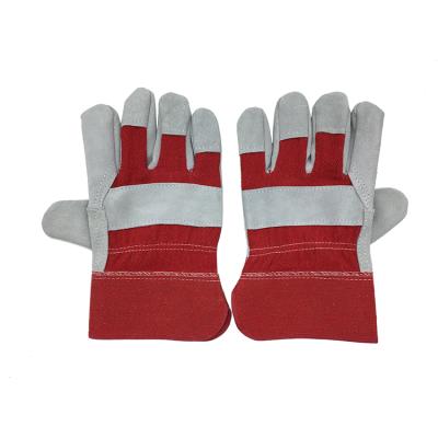 China Double Palm / Full Palm / Connected Palm Lower Prices Men Working Leather Hand Gloves Safety for sale