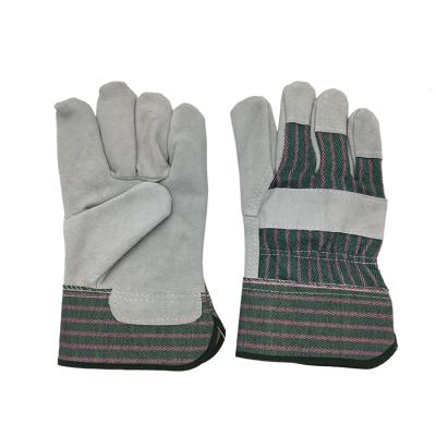 China Double Palm / Full Palm / Palm Connected Lowest Price Safety Work Leather Constructions Gloves for sale