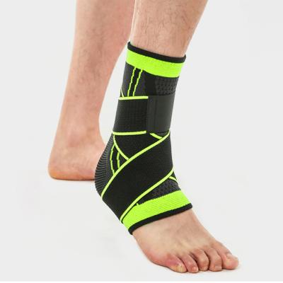 China Protective Ankle Support Gym Running Protective Elastic Foot Bandage Ankle Support With Compression Belt for sale