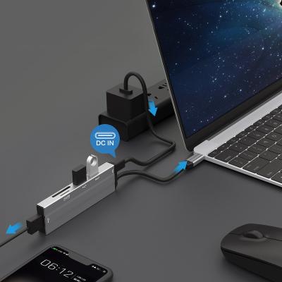 China High Speed ​​USB 3.0 USB 2.0 Hub 5Gbps Home Use/Office USB 3.0 Hub Palladium SD TF Card Reader for Mobile Device and Computer computer for sale