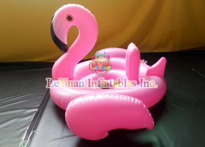 China Pink Flamingo Inflatable Pool Floats Strong PVC Custom Metal Frame for sale