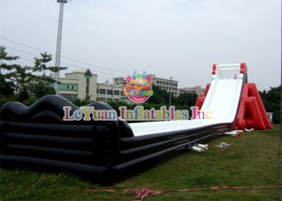 China Tarpaulin Inflatable Giant Water Slide With CE / UL Air Blower PVC Carry Bag for sale