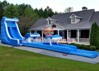 China Wave Blast Large Water Slide With Climbing  Air - Filled Rock Wall for sale