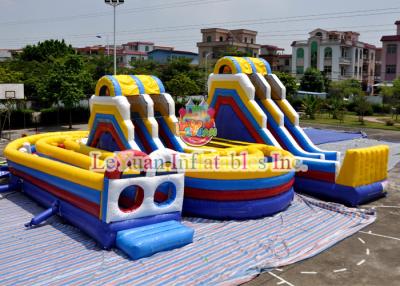 China LEYUAN Inflatable Obstacle Course / Water Slide Bouncer For Outdoor Activity for sale