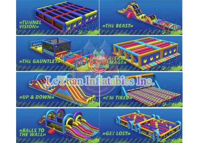 China Relax Pressure Blow Up Obstacle Course Playground Equipment Heavy Duty for sale