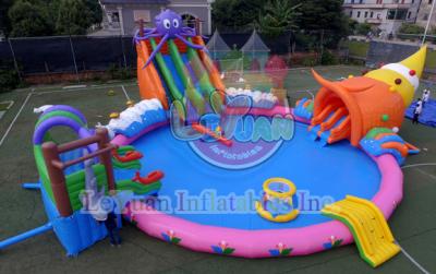 China 18M Octopus Inflatable Water Park Sports Deisgn Build Portable CE 14960 for sale