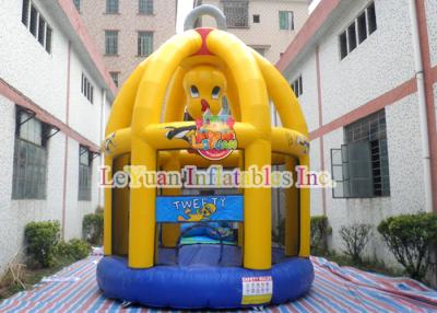 China Cute Beautiful Inflatable Bouncy Castle With Inflatable Tweety Bird Dome for sale