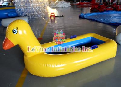 China Yellow Duck Inflatable Water Toys PVC Water Amusement Floating Boats for sale