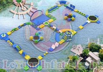 China Challage Customzied Inflatable Water Toys / Large Floating Water Park for sale