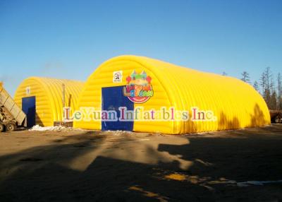 China Lightweight Yellow PVC Inflatable Airtight Tent For Football Filed for sale