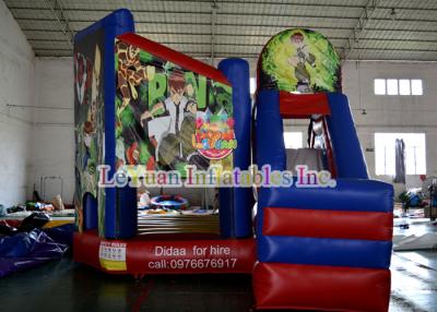 China El castillo animoso inflable del guerrero extranjero con la diapositiva, niños despide la casa en venta