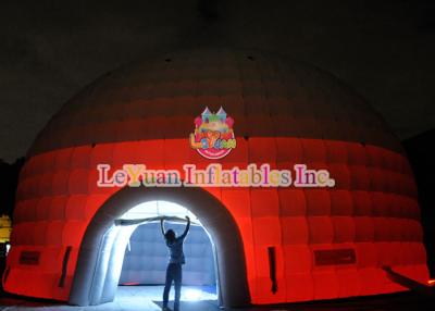 China Led Light Inflatable Party Dome Tent / Water Resistance Inflatable Wedding Tent With Two Door for sale