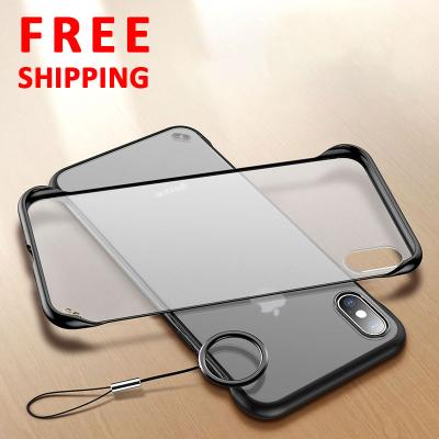 China Free Shipping Transparent Clear Anti Hand Sweat Phone Case Cover For iPhone X Xr Xs Max 8 7 6 6S Max For Samsung Note 10 9 S7 Edge S8 for sale