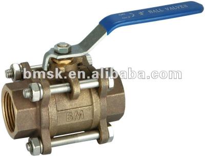 China B62 C83600 3 PCS Casting Bronze Ball Valve for sale