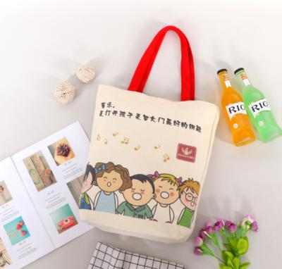 China Recyclable Canvas Tote Bag Supplier Cotton Promotional Zipper Tote Bags Large Canvas With Impact Resistance Canvas BIODEGRADABLE Sublimation Tote Bag for sale