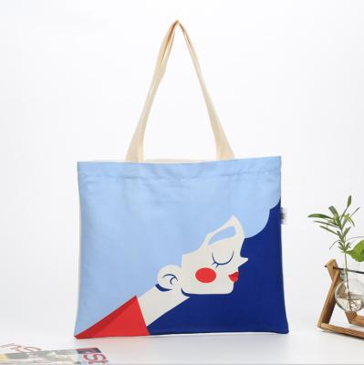 China Cheap Fabric Tote Bag Shopping Bag Canvas Recyclable Canvas Bag for sale