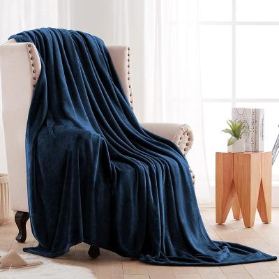 China Soft Custom Fleece Fleese Throw Sheep Plush Edged Polyester Flannel Luxury Bed Blanket for sale