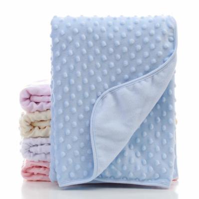 China Anti-Static Custom For Minky Newbron Comfortable Luxury Throw Safety Fleece Winter Collar Organic Baby Blanket for sale