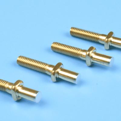 China Custom Stamping Resistor Bottom OUYI Material Parts Silver Copper Electrical Bimetal Contact Point Rivets For Switch for sale