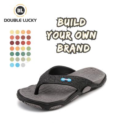 China LUCKY Chanclas Wholesale Fashion Trend DOUBLE Slipper Durable Beach Slipper Summer Beach Slipper Massage Slippers for sale