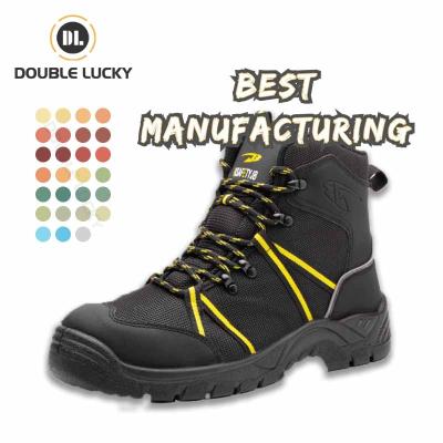 China Lucky Zapatos De Seguridad High Gang Double Anti-Skid Men Hiking Shoes Boots Anti-Slippery Shoes Safety for sale