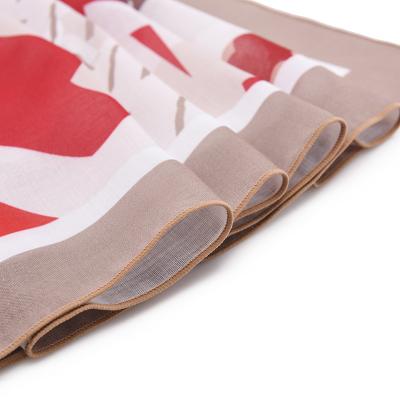 China Newest scarf printed square hijab custom print bidang 46 japanese cotton voile japan embroidery bawal textile supplier tudung japan bawal for sale