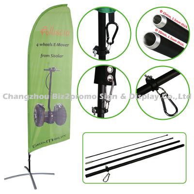 China Custom Digital Printing Full Color Feather Flags And Banners with Aluminium Pole for sale