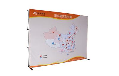 China 225x300cm Pop omhooggaande de Bannertribune van de Aluminiumstructuur met Gedrukte Grafisch Te koop