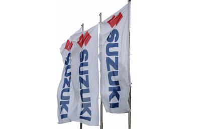 China Outdoor Suzuki custom flags and banners with Sharp color presentation for sale