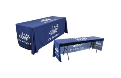 China exhibition booth Screen print / Digital print custom table throws with 6ft 3 sided for sale