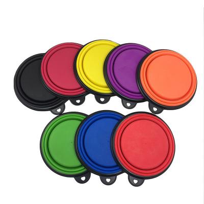 China Collapsible Silicone Feeding Water Food DETACHED Portable Dog Pet Travel Bowl for sale