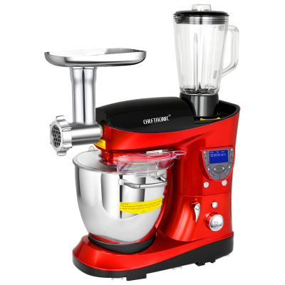 China Electronic Control Tilt Head Food Mixers SM-1088 Of Design 7L 1100W Capacity Stand Mixer Heating Function for sale